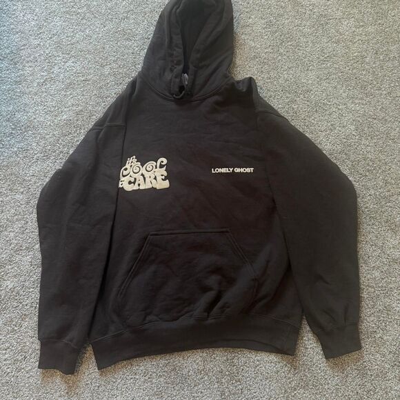 LONELY GHOST Tops - Lonely-ghost Women's Black Hoodie